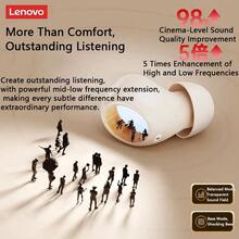 Lenovo EA289 True Wireless Bluetooth Earbuds: Cherry Blossom White Bean-Shaped In-Ear Design, Sleep Noise Cancellation, Pressure-Free Design For Side Sleeping, Ultra-Long Battery Life, Compatible With Apple And Huawei, Universal For Music And Relaxation. - Moon Rock White - View 6