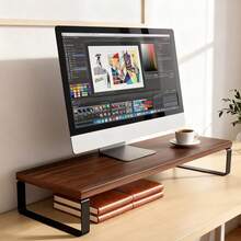 显示器支架，台式电脑办公桌增高架，收纳整理架 - 彩色 - 查看 5
