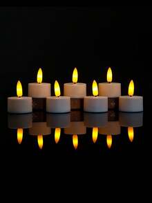 6/12/24 PCS Remote Control Flameless Candles, With Timer/Remote Control, Battery Powered, LED Wishing Candles, Tea Lights, LED Flameless Candle Lights For Halloween, Valentine's Day, Christmas, Wedding, Party, Home Decor And Other Holidays - Warm white light - View 5