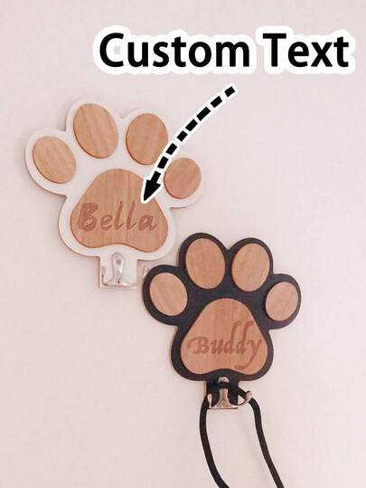 خطاف قابل للتخصيص، خطاف ستارة الحمام الخشبية المخصصة، خطاف منشفة بصمة القدم القابل للتخصيص، هدايا عيد الميلاد المخصصة بالاسم، خطاف حقيبة، محبي الحيوانات الأليفة، عيد الأب، عيد الحب، محمول، عصري، جميل، مناسب لغرفة النوم والمعيشة والمكتب والمطبخ للرجال والنساء والأزواج والطلاب، نقش عصري، ملون، رجعي، جميل، بسيط، جميل قابل للتخصيص، فريد، مخصص، هدايا عيد ميلاد الحيوانات الأليفة المخصصة