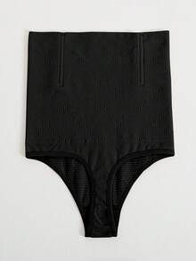 1 Pc High Waist Seamless Thongs Tummy Control Panties Women Panty Slimming Underwear Butt Lifter Belly Shaping Cincher Brief Waist Trainer Body Shaper Sheath Flat Belly Woman Shapewear - Black - View 11