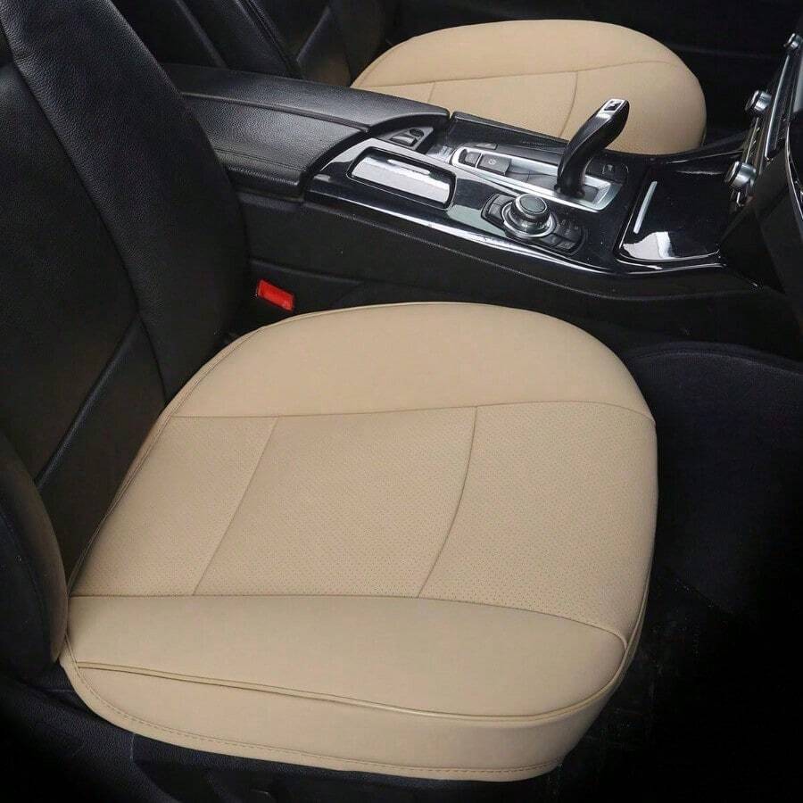 YAccesorios Coche Car Seat Protector PU Leather automovil Funda Asiento Width 20.8 * Deep 21 Inches Beige3D - Beige-3D - Ver 1