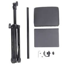 Soporte de reposabrazos de altura ajustable, trípode de acero al manganeso con almohadilla de cuero PU impermeable para salón de belleza. - Negro - Ver 10