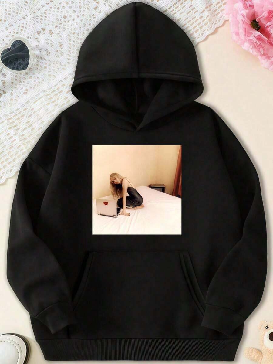 Hoodies For WomenMusic Theme Espressa Print Bandeau Top Sabrina Design Sleeveless Y2K Suitable For Summer Machine Wash For Casual Carpenter Ings Daily Use,Artistic Pop Theme Sabrina Espresso Pink Unique Art Print Hooded Long Sleeve Hoodie With Distinctive Style Long Sleeve Y2K Business Casual Plus Size Top Sweatshirt Casual Wear Tops Suitable For Cool Seasons Machine Washable For Business Casual Moments And Music Fan ActivitiesLoose And Comfortablehoodies For Women - Đen 15 - Xem 1