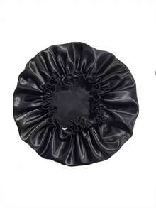 1pc Random Color Elastic Satin Beanie Hat, Everyday Wear - Black - View 5