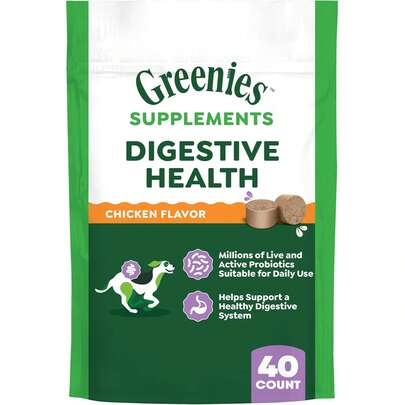 Digestive Health Probiotics For Dogs Chicken Flavor, 7.8 Oz. Pouch Of 40 Ct.