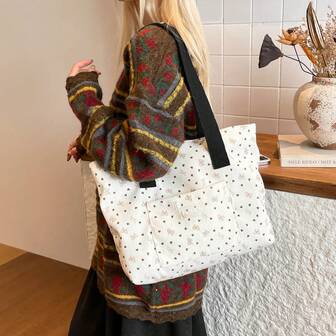 Bolso de mano con bolsillo delantero para mujer