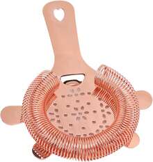 Colador de cócteles, colador de barra colador de bebidas de acero inoxidable colador de líquido filtrado accesorios de barra de cócteles para bar en casa (Gold) - Oro rosa - Ver 11