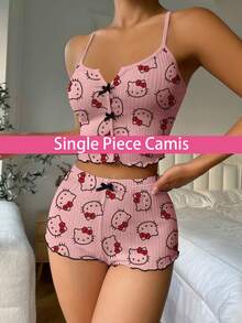 1 件 Hello Kitty 睡衣夏季上衣女士睡衣睡衣 Hello Kitty 商品 Sanrio 女士衬衫睡衣 - 粉色 - 查看 5