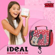 SLAWDisney Stitch Hanging Toiletry Bags For Women Teenagers Girls Minnie Mouse Cosmetic Bag Travel Accessories Stitch Gifts Red Minnie - RedMinnie - View 3