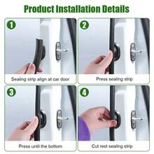 Black Rubber Push-In Door Sealing Strips For Car Doors, Suitable For Cars, Trucks, Recreational Vehicles, And RVS - Noise Reduction And Heat Insulation - Black - View 8