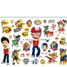 Paw Patrol 5张/1包，汪汪队主题贴纸套装，包含卡通和动漫设计。内含各种可爱的汪汪队角色贴纸，适合日常聚会、身体装饰和派对用品，也是情人节、婚礼季、感恩节和其他节日的绝佳礼物（图案随机）。 - 彩色 - 查看 4