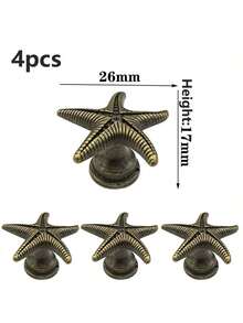 4 buc mânere de mobilier solide în formă de fluture retro pentru uși și mânere pentru dulap, bucătărie, sertar, mâner, decor pentru casă, stea de mare, formă de lotus, mâner pentru dulapuri, noptiere, biblioteci, dulapuri, comodă, mobilier, mâner pentru bucătărie, dormitor - Bronz - Vizualizare 11