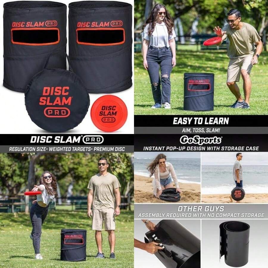 Disc Slam Game - Juego de Lanzamiento de Disco Aire última intervensión para Patio y Fiesta en la Playa, clásico o fesional(Pro) - Multicolor - Ver 1