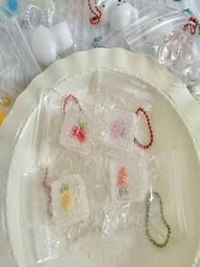 12 Pieces Of Food Kneading Bag PVC Pendant Decompression Toys, Each Individually Packaged, With A Wide Variety Of Different Foods, Can Release Suppressed Emotions Through Squeezing.