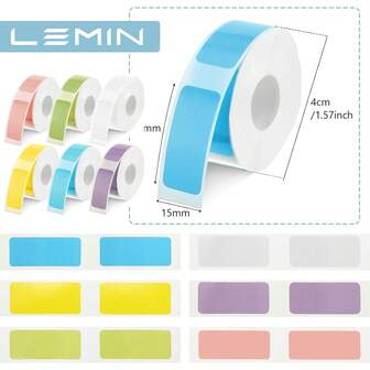 White Adhesive Thermal Label Tape, Thermal Printing Paper, Black On White Label Sticker For D30,M110,M220,M1,P50,P15 Label Maker For Household, Business, 12x40mm 0.47"X1.57", 180 Labels/Roll, Waterproof, Oilproof, Abrasion Resistance, Tear Resistant