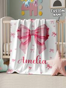 1pc Customized Personalized Blanket, Text Blanket, DIY Blanket, Patterned Blanket, Memorial Blanket. Tapestry, Photo Portrait Blanket Design, Suitable For Girls, Boys, Adults, Valentine's Day, Lightweight, Baby Blanket, Personalized Blanket, Personalized Photo Blanket, Personalized Throw Blanket, Personalized Baby Blanket
