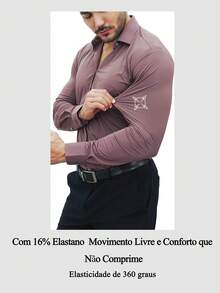 Men's Slim Fit Dress Shirt, Wrinkle-Free, Elastane Knit | Breathable Plaid Shirt | Elegant Slim Fit And High-Quality Fabric | Soft And Breathable | Imported Product - 貝格 - 查看 2