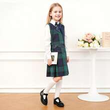 Girls Shoes School Mary Jane Uniform Dress Shoes Kids Loafers T-Strap Flats - 亮皮黑色 - 查看 8