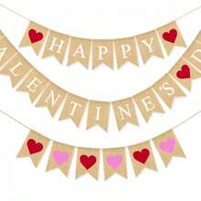 Galentines Banner Garland Creative Heart Letters Hanging Decorations For Celebration Party - Multicolor - View 6