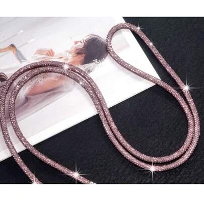 Corda De Telefone De Diamante , Cordão Luxuoso Com Strass E Brilho Estilo Pulso Curto e comprito