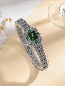 1 Đồng hồ thạch anh mặt số kim cương tối giản, dây thép, thích hợp làm quà tặng sinh nhật, Halloween, ngày độc thân - Nhiều màu - Xem 7