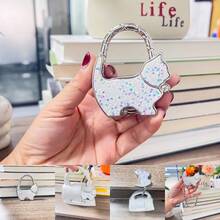 猫咪折叠手提包收纳挂钩，包包挂架，情人节手工礼物 - 彩色 - 查看 3