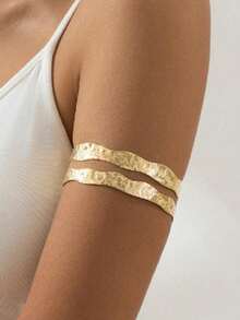 1 Pc Fashionable 2025 New Metal Matte Minimalist Design Open Bangle Bracelet, Gold & Silver Colors, Elegant &, Suitable For Parties, Daily Wear Back To School, Summer, Jewellery - Metal Bracelet - View 9