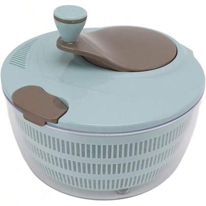 Haofy Lavadora de Frutas, Mezcla Rápida, Centrifugadora Manual para Ensaladas, Fácil Limpieza, Lavable, Ahorrando Tiempo en la Cocina (Azul)