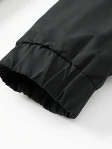 Men's Jacket With Hooded Design, Convenient Zipper Closure, Simple Yet Layered Style. Overall Slim Fit, Suitable For Daily Outings, Casual Gatherings And More Occasions. - Dark Grey - View 7