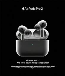 Apple AirPods Pro (2da generación) - Estuche de carga MagSafe (USB-C), auriculares Bluetooth con cancelación de ruido para iPhone/iPad/Mac - Blanco - Ver 3