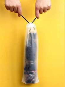 1个/5个/10个装创意时尚透明抽绳旅行伞收纳袋，轻便便携可折叠伞套，简约防水耐用伞袋，车载湿伞防水袋，多功能收纳袋，适用于旅行、度假、户外、徒步、露营、海滩、购物、返校等各种场合，必备单品，情人节、母亲节、圣诞节理想礼物，纪念伞