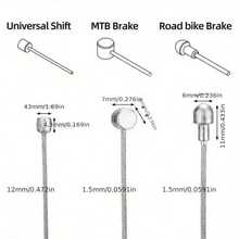 20件/套自行车刹车变速线套装，包含2根2米刹车线、2根2米变速线、4个彩色线尾帽和12个O型圈，不锈钢材质。 - 銀色 - 查看 7