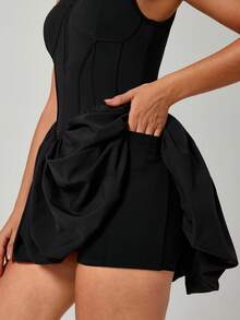 MASKERT "Sports Tennis Skirt" Women's Sports Dress Tennis Golf Dress Yoga Wear Outdoor Sportswear Casual Commuter Wear Comfortable Skin-Friendly - màu đen - Xem 6