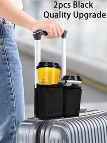 1个行李箱拉杆收纳袋，饮料架，杯架，适用于行李箱水瓶架，简约水瓶袋，送朋友的礼物，适配行李箱拉杆，适用于所有行李箱拉杆，水瓶袋，户外旅行配件，旅行必备品，夏季返校旅行必备品，海滩度假，学习用品，返校用品 - 彩色 - 查看 16