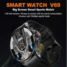 El nuevo smartwatch LIGE tiene talla grande de 100 modos deportivos, batería de gran capacidad de 710 mAh, cronómetro para correr, llamada inteligente, recepción de llamadas, alarma, recordatorio de sedentarismo, monitoreo de sueño resistente al agua y es un reloj multifuncional y de moda para hombres - Negro - Ver 7