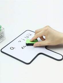 Quixorblex 1pc Handheld Dry Erase White Board, 4 Styles & 4 Colors Available, Compact Space-Saving Design, DIY Writing & Doodle Board, Teaching & Classroom Interaction Tool, Creative Educational Supplies, Suitable For Home, Teachers, Office, Presentation & Learning, Random Color Eraser