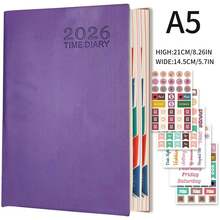 2026 Daily And Calendar Planning Book -320 Pages Time Management With 5 Stickers Task Organization | Modern Planning Book | Notebook, Daily, Weekly, Monthly Planning Calendar Planning Book, School Supplies,Back To School - A5 - View 20