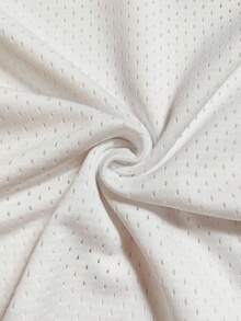 KTYSDE 男士34号复古白色篮球背心，刺绣宽松无袖圆领设计，适合篮球训练、比赛、运动、跑步、健身、街头时尚，男女通用 - 白色 - 查看 5