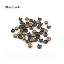 50/100个/包 金属铆钉 圆形 四爪铆钉 皮革银色铆钉 服装配饰 包包 DIY