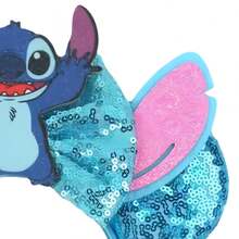 Disney 1pc Shiny Cute Blue Stitch Cartoon Mouse Theme Big Ear Sequin Headband, Student Party Costume Ball Role Play Theme Park Decor Hair Accessory - Blue - View 5