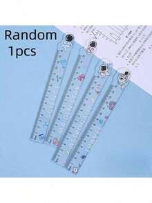 Thước kẻ phi hành gia ngược chiều dễ thương 15 cm, dụng cụ đo bằng nhựa hình hoạt hình chất lượng cao 15 cm, thích hợp làm dụng cụ vẽ và đo lường cho học sinh, lý tưởng làm phần thưởng cho học sinh tiểu học và trung học. - Nhiều màu - Xem 8