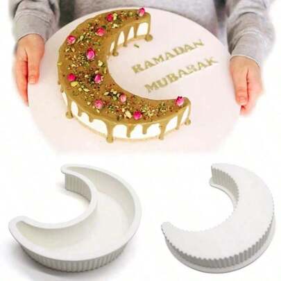 2 pezzi/1 pezzo Stampo in silicone a forma di luna, stampo per torta mousse Moonlight Lullaby, stampo per pane, pizza e cottura, utensile da cucina per la cottura, adatto per festival, San Valentino, Capodanno cinese, compleanni, matrimoni, torte per feste, utensili da cucina; utensili da forno