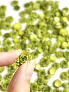 30 chiếc hoa hồng xanh 3D mềm mại, phụ kiện trang trí móng tay bằng nhựa mô phỏng hoa mẫu đơn, gai hoa hồng và lá, thích hợp cho ngày lễ Thánh Patrick, phụ kiện làm móng DIY, dụng cụ làm móng. - màu xanh lá - Xem 6