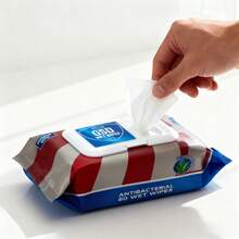German Antibacterial Wet Wipes Family Set, 80 Wipes. Use Antibacterial And Good Hygiene Protective Wet Wipes To Clean And Disinfect Hands. They Are Also Suitable For Use In Bathrooms, Kitchens, Offices, And Even Cars - Màu xanh lam - Xem 3