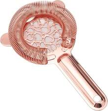 Zerodis Colador de Cóctel, Herramienta de Barra de Acero Inoxidable para Camareros, Filtrado, Fácil Manejo, Uso Doméstico y Bar, Restaurante (Dorado) - Oro rosa - Ver 8