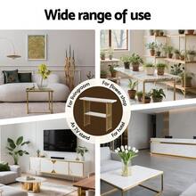 Artiss Console Table Marble Effect White&Gold - Multicolor - View 7
