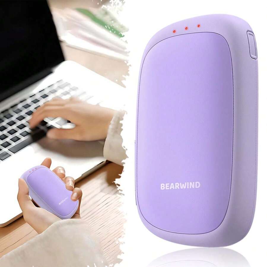 2个装磁性加热暖手宝，二合一可拆卸加热暖手宝，单只2000mAh，3档温度调节，保温，情人节、小狗、嘉年华