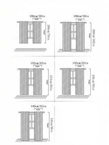 1件田园风叶子提花薄纱窗帘，现代简约窗帘 - 白色 - 查看 10