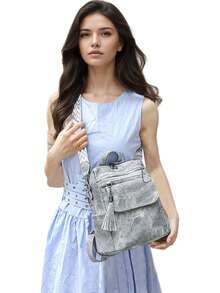 Women's Vintage Shoulder Bag Multi-Way Carrying Backpack Practical Crossbody Bag Casual Handbag Aesthetic Backpack Suitable Commuter Student Backpack